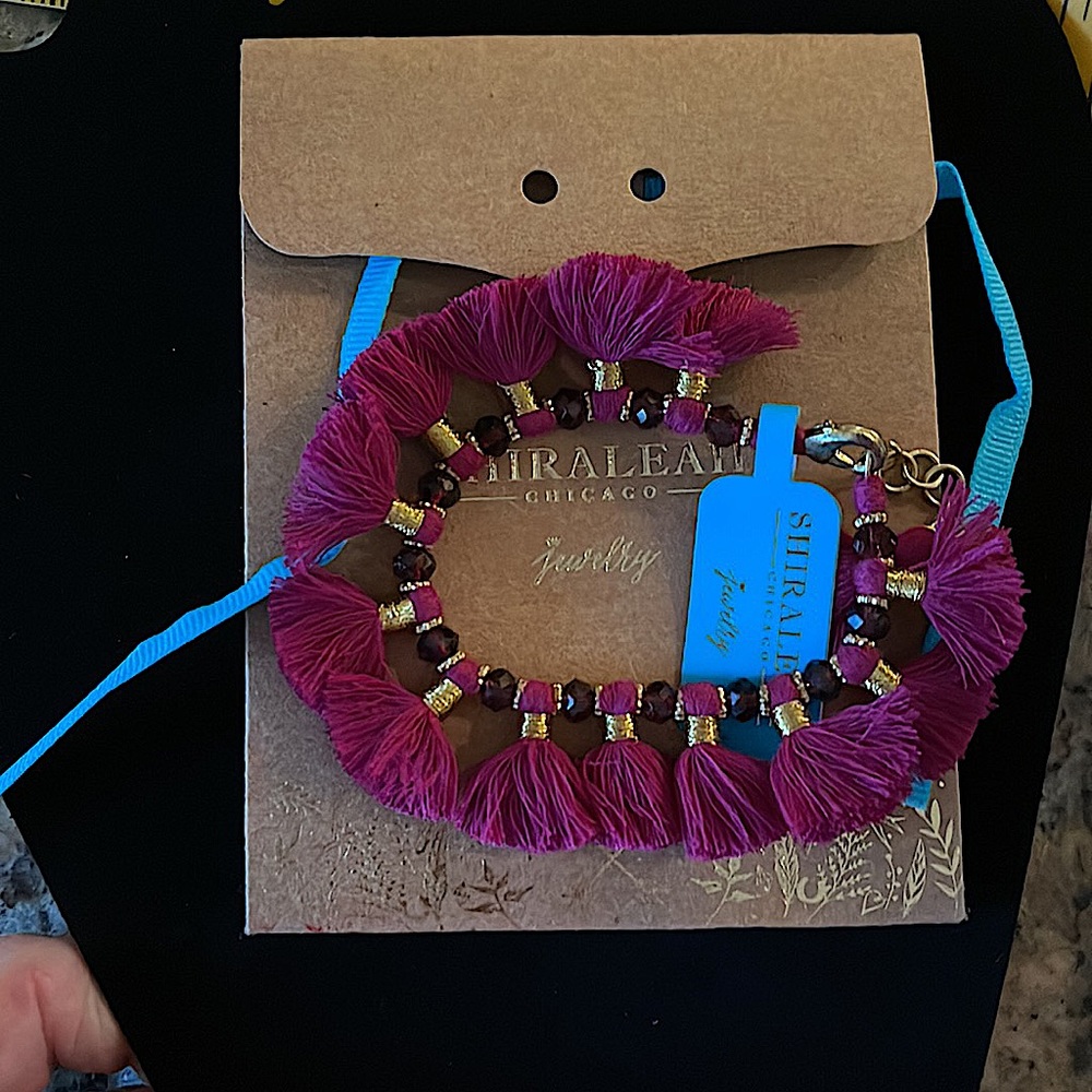 Shiraleah Anthropologie Clio Bracelet Magenta